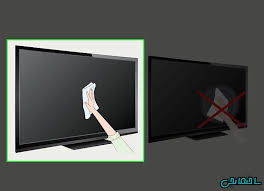 پاک کردن اثر انگشت از صفحه تخت تلویزیون